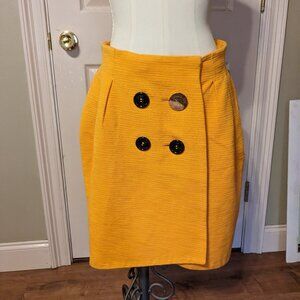 Vintage 80s YSL yellow skirt size L